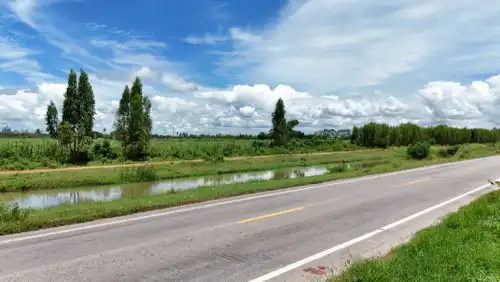 ขายที่ดิน อ.ท่าม่วง: ที่ดินสวยถมแล้ว ติดคลองส่งน้ำชลประทาน วิวสวย อำเภอท่าม่วง กาญจนบุรี