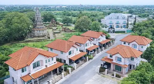 ให้เช่าบ้านเดี่ยว อ.พระนครศรีอยุธยา: สี่แยกวรเชษฐ์ 1.5 กม. ปทุมธานี-บางปะหัน ต.บ้านป้อม อยุธยา 2 น้ำ ใกล้ถนนใหญ่ 6เลน 200ม. 82ตร.วา. 250ตร.ม.
