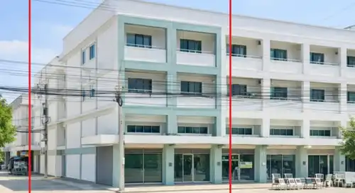 ให้เช่าอาคารพาณิชย์-ตึกแถว ปทุมธานี: ธรรมศาสตร์ ศูนย์รังสิต 5แอร์ ตลาดไท 700 ม.อาคารพาณิชย์ ห้องหัวมุม 2 คูหา 3.5 ชั้น 4นอน 4น้ำ ติดถนนใหญ่ 2 ด้าน จอดรถได้หล